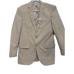 Bocaccio Uomo Mens Tan Two Button Blazer Sport Suit Jacket sz 38R preppy capsule